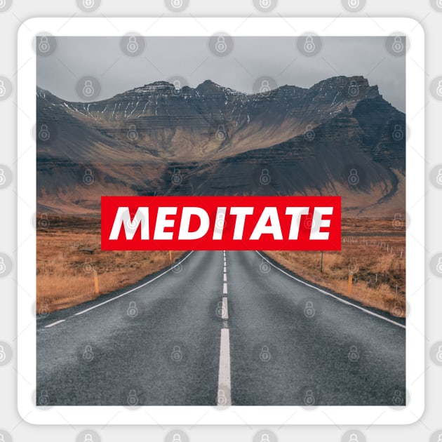 Meditate mountain Sticker by comecuba67